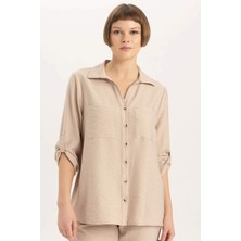 DeFacto Regular Fit Basic Düz Uzun Kollu Gömlek M9407AZ24SP