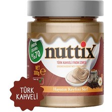 Nuttix Katkısız Doğal Türk Kahveli Fındık Ezmesi 300 gr %70 Fındık Oranı