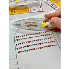 Sarı Yıldız Desenli Süsleme Bandı Tipex/tipeks/bullet Journal