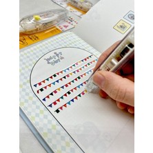 Sarı Yıldız Desenli Süsleme Bandı Tipex/tipeks/bullet Journal