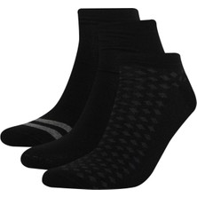 DeFacto Erkek Çizgili Dikişsiz 3'lü Bambu Patik Çorap C3449AXNS