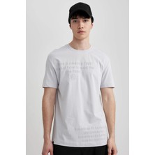 DeFacto Regular Fit Bisiklet Yaka Baskılı Kısa Kollu Tişört B8480AX24SM