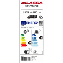 Lassa 215/75 R16C 113/111Q  Multiways C 4 Mevsim Oto Lastiği (Üretim Yılı:2025)