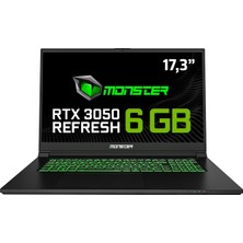 Monster Abra A7 V15.3  Intel Core I5 13500H 16 GB Ram 500 GB SSD 6 GB Rtx 3050 Freedos 17,3" Fhd 144 Hz Oyun Bilgisayarı