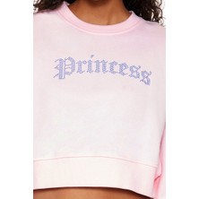 F21 Prenses Baskılı Sweatshirt