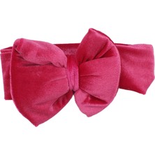 Bebegen Kız Bebek Fuşya Kurdeleli Kadife Bandana