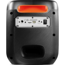 Taşınabilir Mikrofonlu  ve Kumandalı  40 W Parti Karaoke Kumandalı Bluetooth Hoparlör LED Işıklı