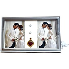 LED Işıklı 2’li Fotoğraf Çerçevesi Beyaz