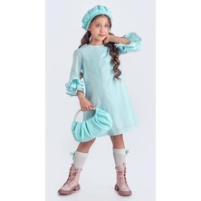 Mnk Baby & Kids Miss Chloé Kız Çocuk Fransız Bere, Çanta, Çorap ve Elbise Takım M00704