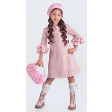 Mnk Baby & Kids Miss Chloé Kız Çocuk Fransız Bere, Çanta, Çorap ve Elbise Takım M00704