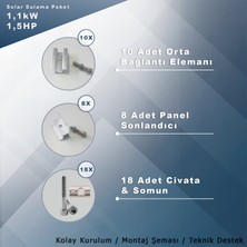 Matech 1.5hp-1.1kw Monofaz 230V Pompa Için Solar Sulama Paketi
