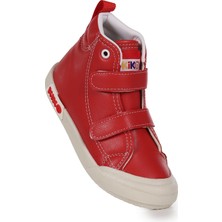 Kiko Kids Garf Günlük Cırtlı Kız Bebek Bot Ayakkabı Kırmızı