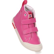 Kiko Kids Garf Günlük Cırtlı Kız Çocuk Bot Ayakkabı Fuşya