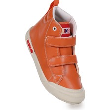 Kiko Kids Garf Günlük Cırtlı Erkek Bebek Bot Ayakkabı Turuncu