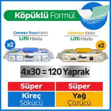 Sleepy Easy Clean Süper Yağ Çözücü&Kireç Sökücü Havlu Karma Paket 4x30 (120 Yaprak)