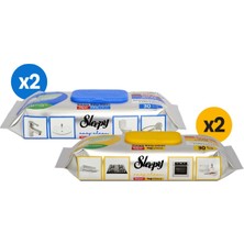 Sleepy Easy Clean Süper Yağ Çözücü&Kireç Sökücü Havlu Karma Paket 4x30 (120 Yaprak)