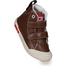 Kiko Kids Garf Günlük Cırtlı Erkek Bebek Bot Ayakkabı Kahverengi