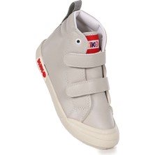 Kiko Kids Garf Günlük Cırtlı Erkek Bebek Bot Ayakkabı Gri