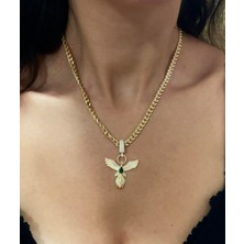 Yeşil Taşlı Anka Kolye