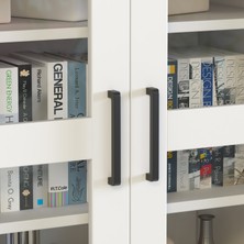 Dekorex KNS-204-C-Beyaz 4 Cam Kapaklı Konsol