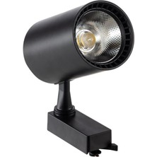 6 Adet Dekoratif LED Ray Spot + 2 Metre Ray Siyah Kasa Beyaz Işık