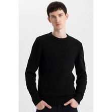 DeFacto Standart Fit Normal Kesim Bisiklet Yaka Basic Düz Triko Kazak N9902AZ24WN