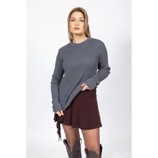 Vs Bayan 0 Yaka Saç Örgü U.kol Kazak Trk Füme