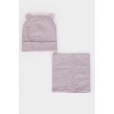 DeFacto 2'li Takım Fitilli Kaşkorse Bere Boyunluk Kız Bebek C8174A524WN