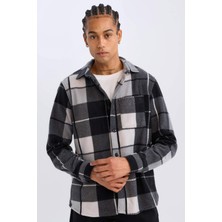 DeFacto Regular Fit Kareli Polar Uzun Kollu Gömlek V2767AZ24WN