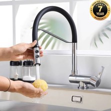 OEM Mutfak Pencere Önü Katlanır Evye Bataryası Spiralli ve Fıskiyeli Yeni 7 Yıl Güvenceli İthal