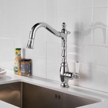 OEM Mutfak Eviye Bataryası Krom Fıskiyeli ve Spiralli Yeni Model Country Tasarım 7 Yıl Güvenceli İthal