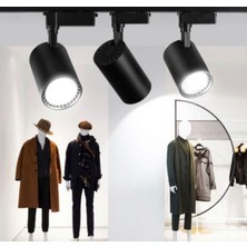 6 Adet Dekoratif LED Ray Spot + 2 Metre Ray Siyah Kasa Günışığı Işık