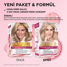 L'Oréal Paris Excellence Saç Boyası 9.1 Küllü Sarı 3'lü Set Yenilenmiş Ambalaj