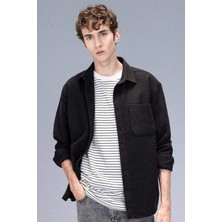 DeFacto Regular Fit Polo Yaka Basic Düz Pamuk Karışımlı Uzun Kollu Gömlek D2622AX24AU