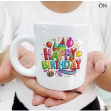 Happy Birihday Dayanıklı ve Şık Kişiye Özel Kupa Bardaklar
