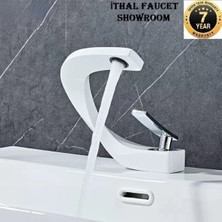 OEM Banyo Lavabo Bataryası Beyaz Renk Şelale Yeni Tasarım 7 Yıl Güvenceli İthal