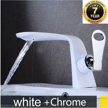 OEM Banyo Lavabo Bataryası Beyaz/krom Yeni Model Şelale 7 Yıl Güvenceli İthal