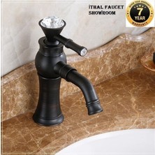 OEM Banyo Lavabo Bataryası Siyah Renk Taşlı Model Yeni Tasarım 7 Yıl Güvenceli İthal