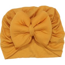 Bebegen Fiyonklu Hardal Kız Bebek Bone