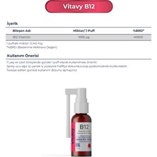 Vitavy D3K2 Vitamini Sprey 20 ml 140 Puff & B12 Vitamini Sprey 10 ml 75 Puff