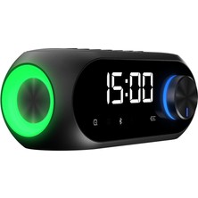 Mikado Md-W7 1200MAH 5W Siyah Bluetooth-Aux-Derece-Usb-Fm Double Alarmlı Saat Speaker Speaker