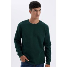 DeFacto Regular Fit Bisiklet Yaka Waffle Uzun Kollu Tişört C1882AX24AU