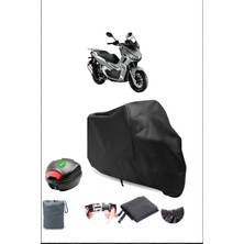 Rks Velloce 150 Arka Çanta Uyumlu Siyah Motosiklet Branda Su Geçirmez Dayanıklı Kumaş