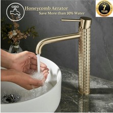 OEM Banyo Çanak Lavabo Bataryası Mat Gold Renk Yeni Model 7 Yıl Güvenceli İthal