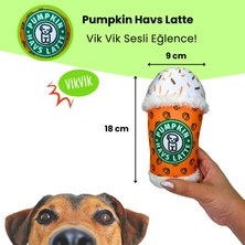 Havhav Havhavcafe Peluş Köpek Oyuncağı Pumpkin Havs Latte Vikvik Sesli Köpek Oyuncağı