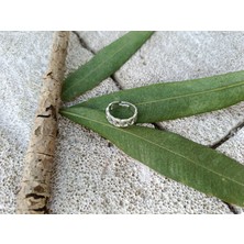 Luna Jewelry Kadın Gümüş Renk Gurmet Zincir Model Ayarlanabilir 316 L Çelik Yüzük