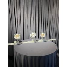 6 Adet Dekoratif LED Ray Spot + 2 Metre Ray Beyaz Kasa Beyaz Işık