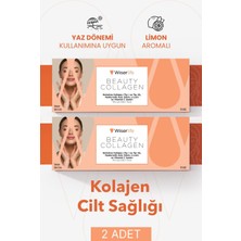 Wiserlife Beauty Collagen Hidrolize Kolajen Tip I-Iıı Hyaluronik Asit Glisin L-Lizin ve Vitamin C Içeren Takviye Edici Gıda 30 Saşe 2 Adet