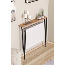 Pinhal Home Oval Kenar Dresuar Atlantik Çam 100 cm  Siyah Ayak