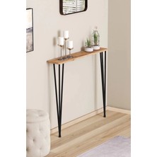 Pinhal Home Oval Kenar Dresuar Atlantik Çam 100 cm  Siyah Ayak